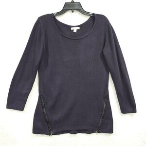 New York & Company Women's Black Knit Sweater Long‎ Sleeve Size Small